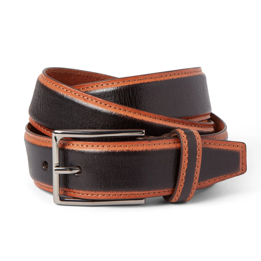 DML Jeans Sidney Mens Leather Belt Tan & Black