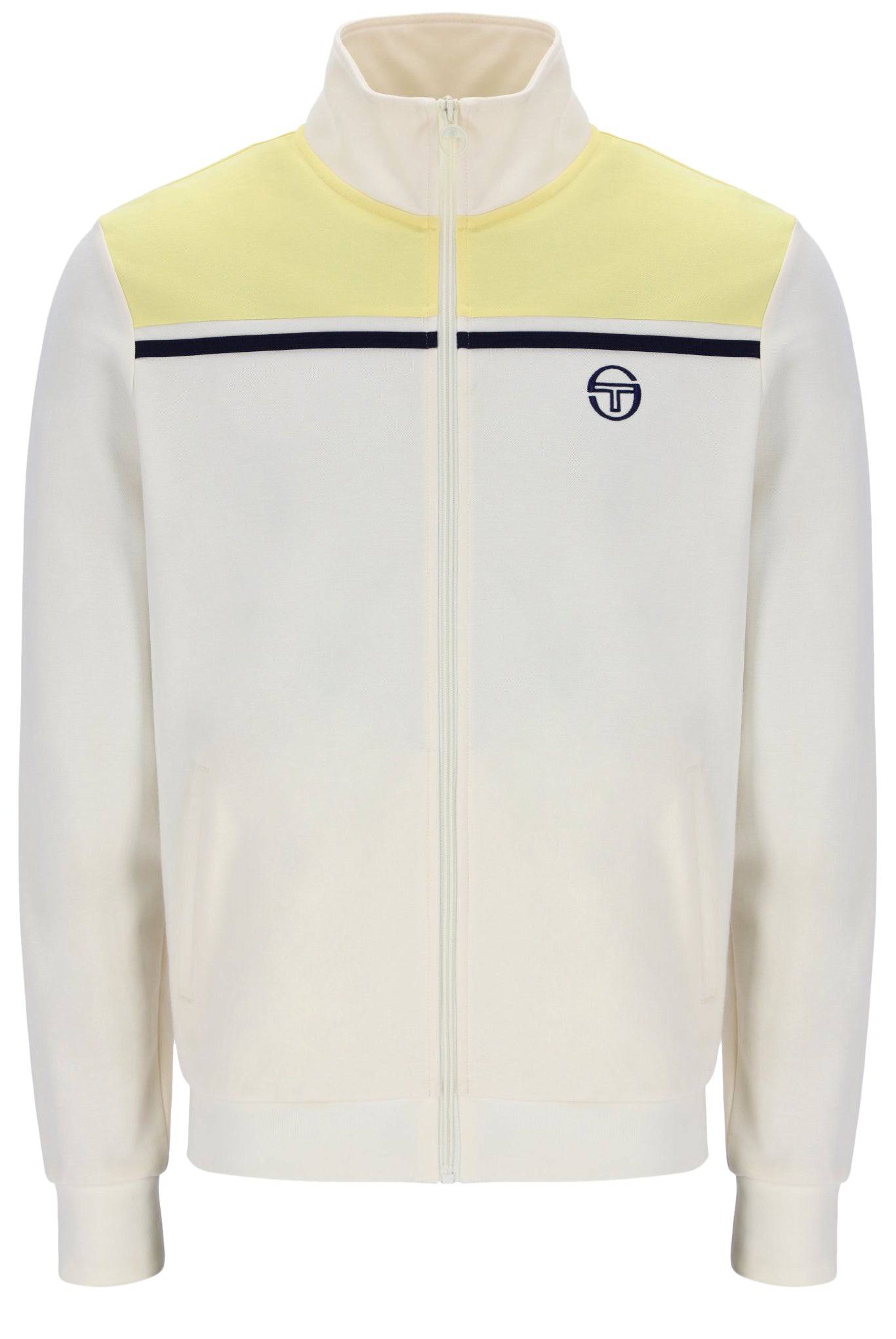 Sergio Tacchini Young Line Track Top In White/Pale Banana - RD1 Clothing