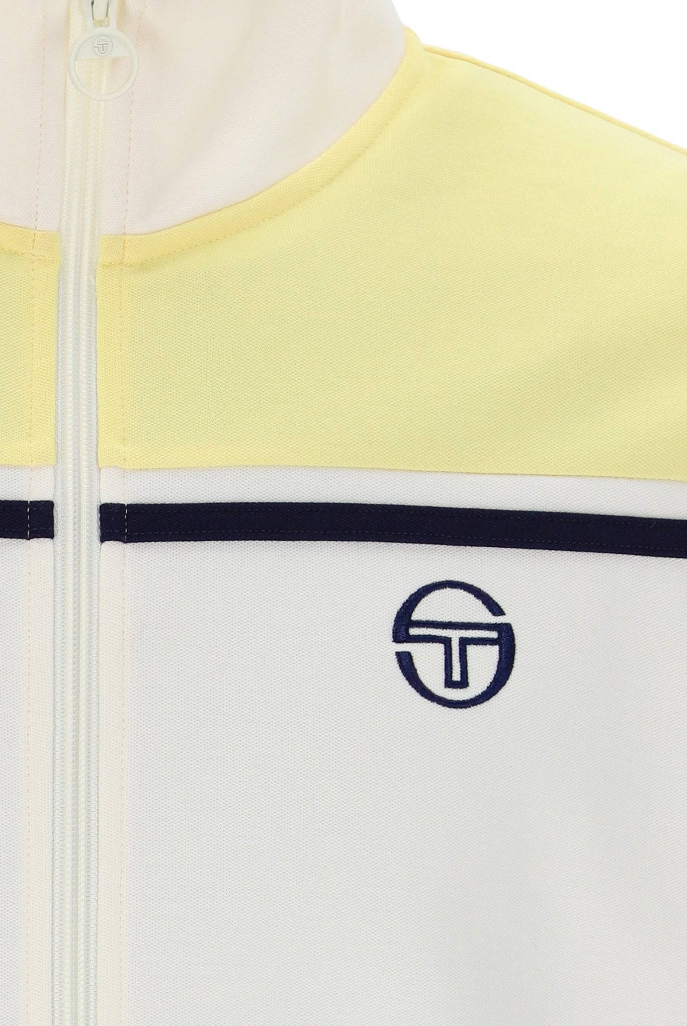 Sergio Tacchini Young Line Track Top In White/Pale Banana - RD1 Clothing