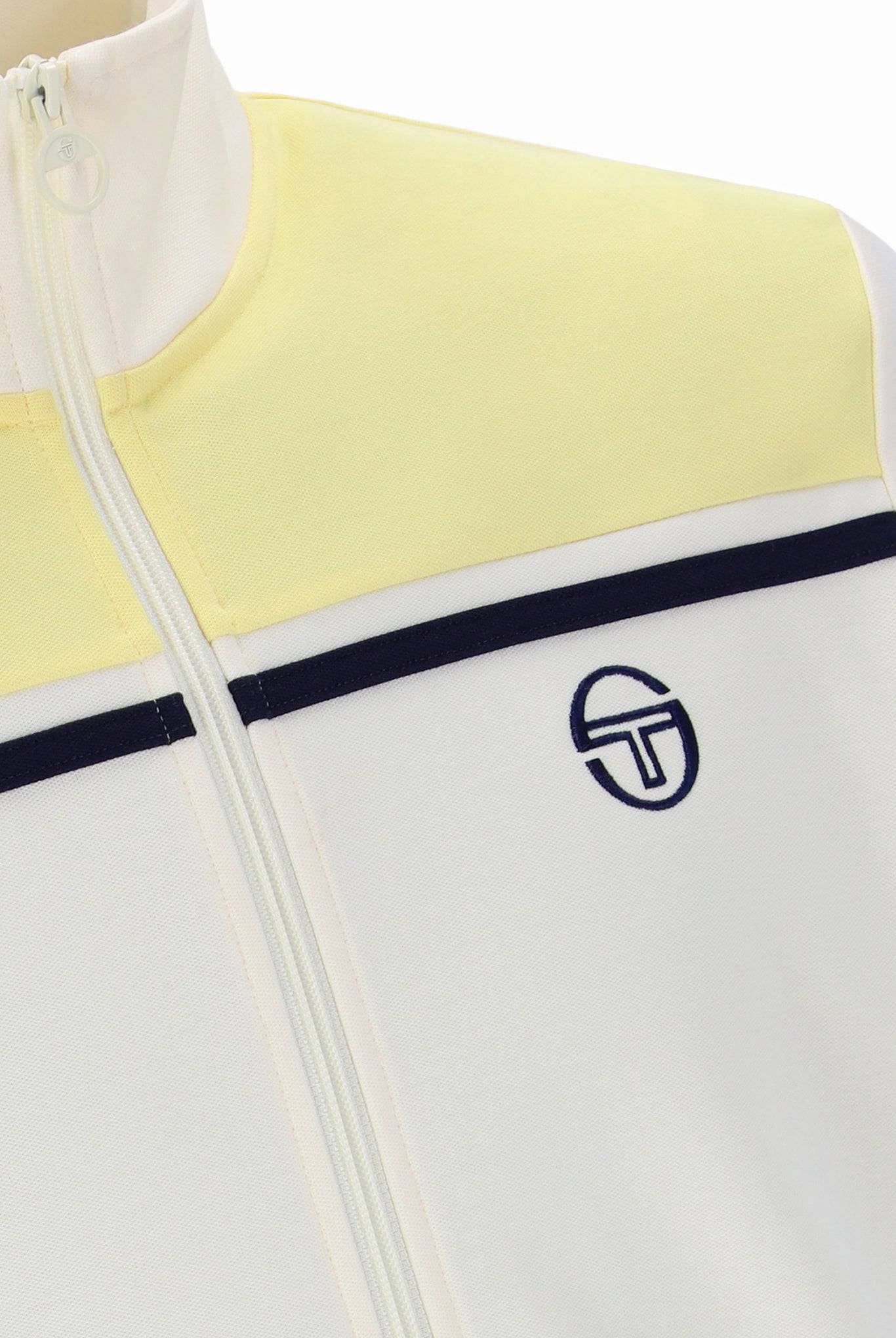 Sergio Tacchini Young Line Track Top In White/Pale Banana - RD1 Clothing