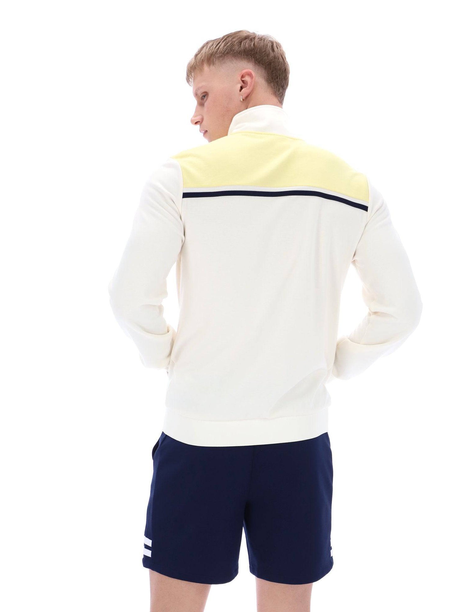 Sergio Tacchini Young Line Track Top In White/Pale Banana - RD1 Clothing