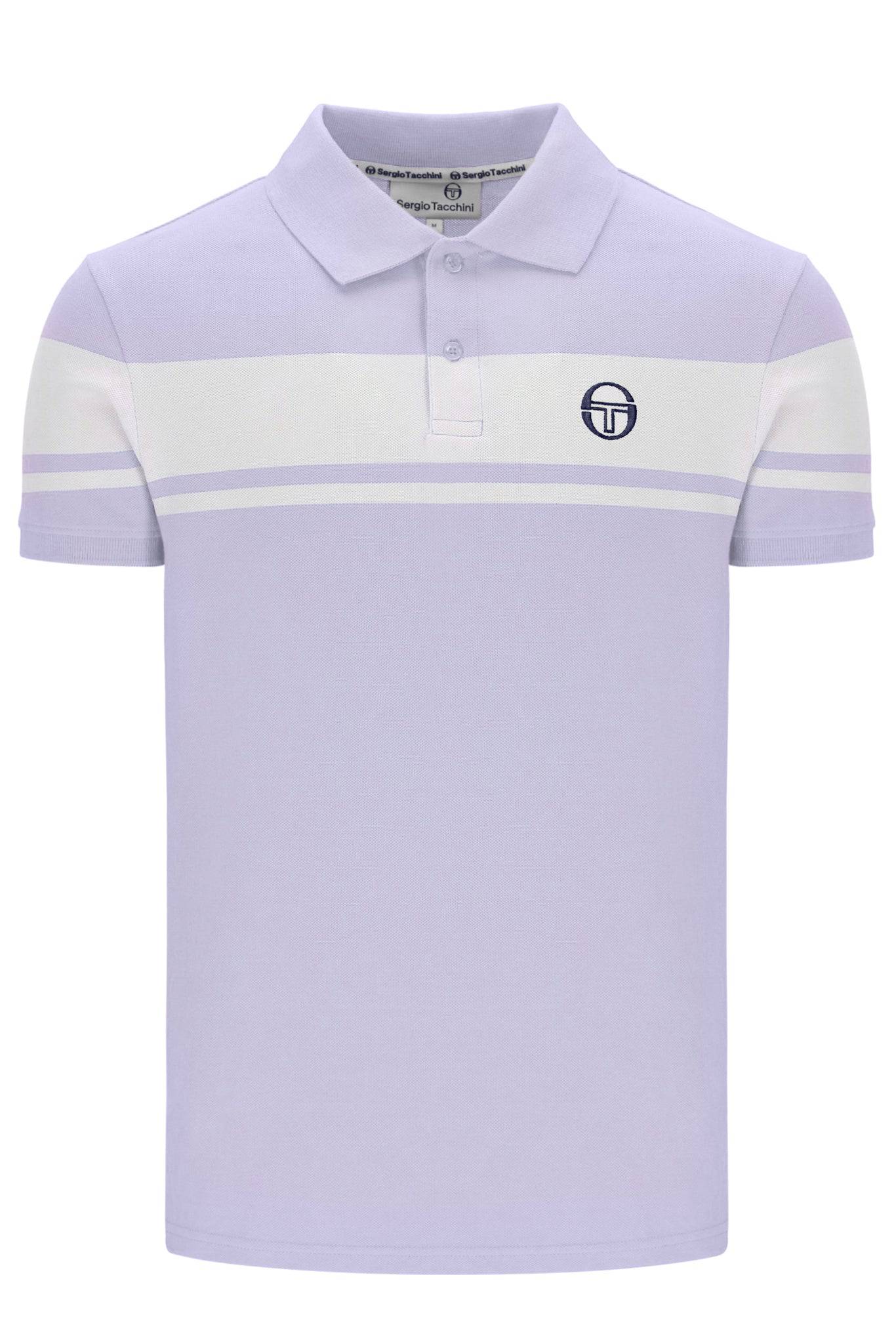 Sergio Tacchini Young Line Polo Shirt In Thistle/White - RD1 Clothing