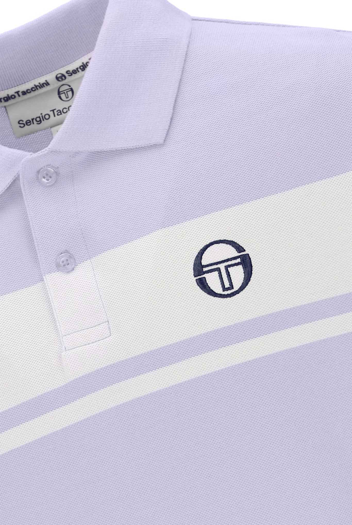 Sergio Tacchini Youngline Polo Shirt In Thistle/White
