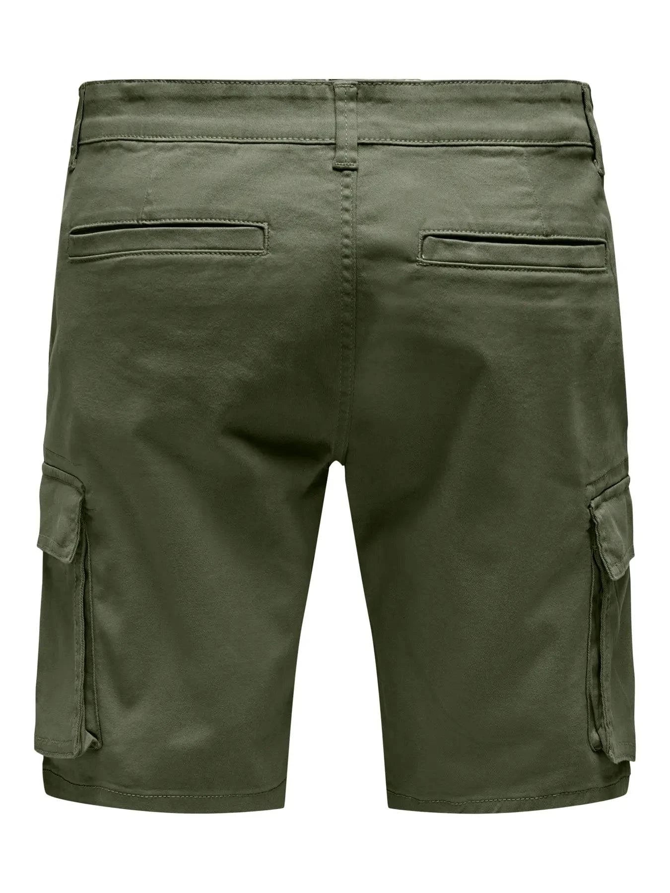 Only & Sons Cargo Shorts in Green - RD1 Clothing