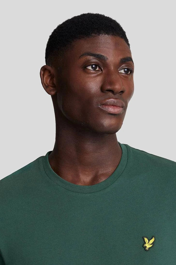 Lyle & Scott Pique T-Shirt In Deep Green - RD1 Clothing