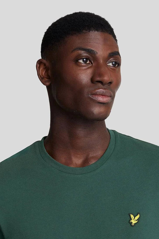 Lyle & Scott Pique T-Shirt In Deep Green - RD1 Clothing