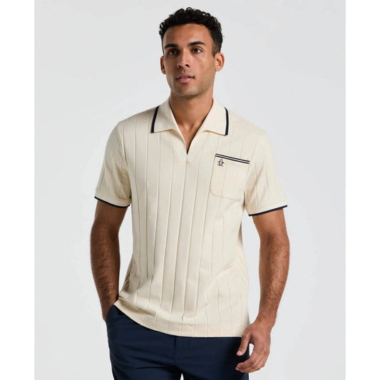 Original Penguin Open Collar Polo Shirt in Birch - RD1 Clothing