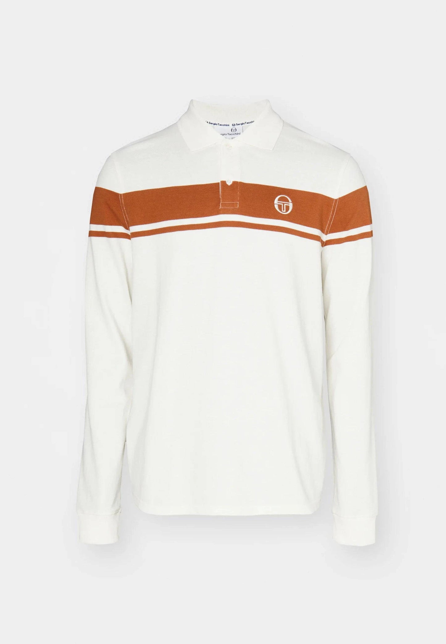 Sergio Tacchini Young Line L/S Polo Shirt Gardenia/Mocha Bisque - RD1 Clothing