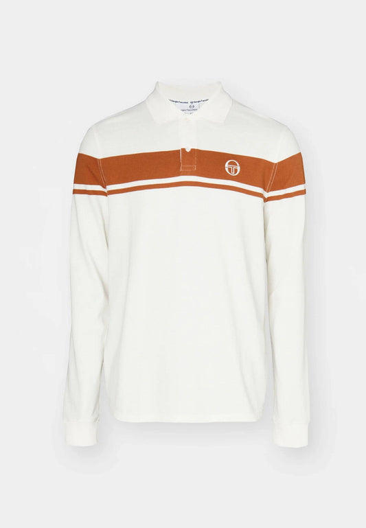 Sergio Tacchini Young Line L/S Polo Shirt Gardenia/Mocha Bisque - RD1 Clothing