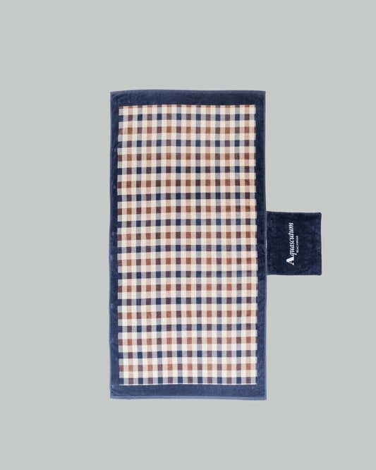 Aquascutum Beach Towel Iconic Club Check - RD1 Clothing