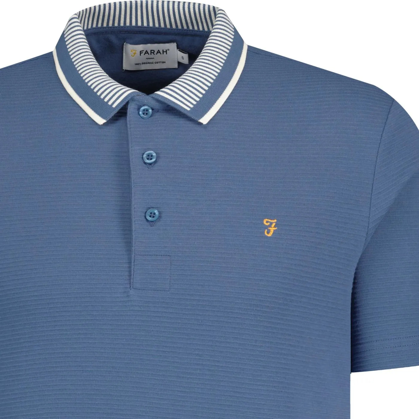 Farah Levy Ottoman SS Polo In Sheaf Blue