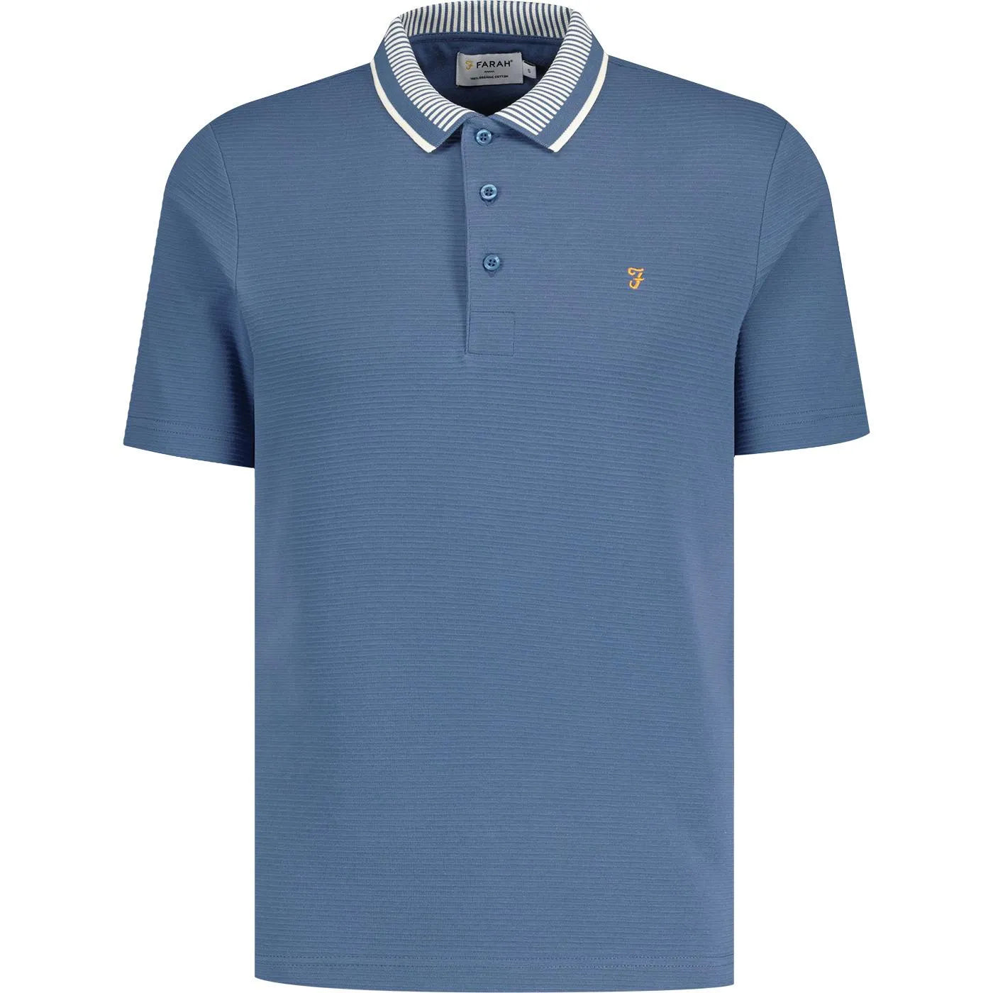 Farah Levy Ottoman SS Polo In Sheaf Blue