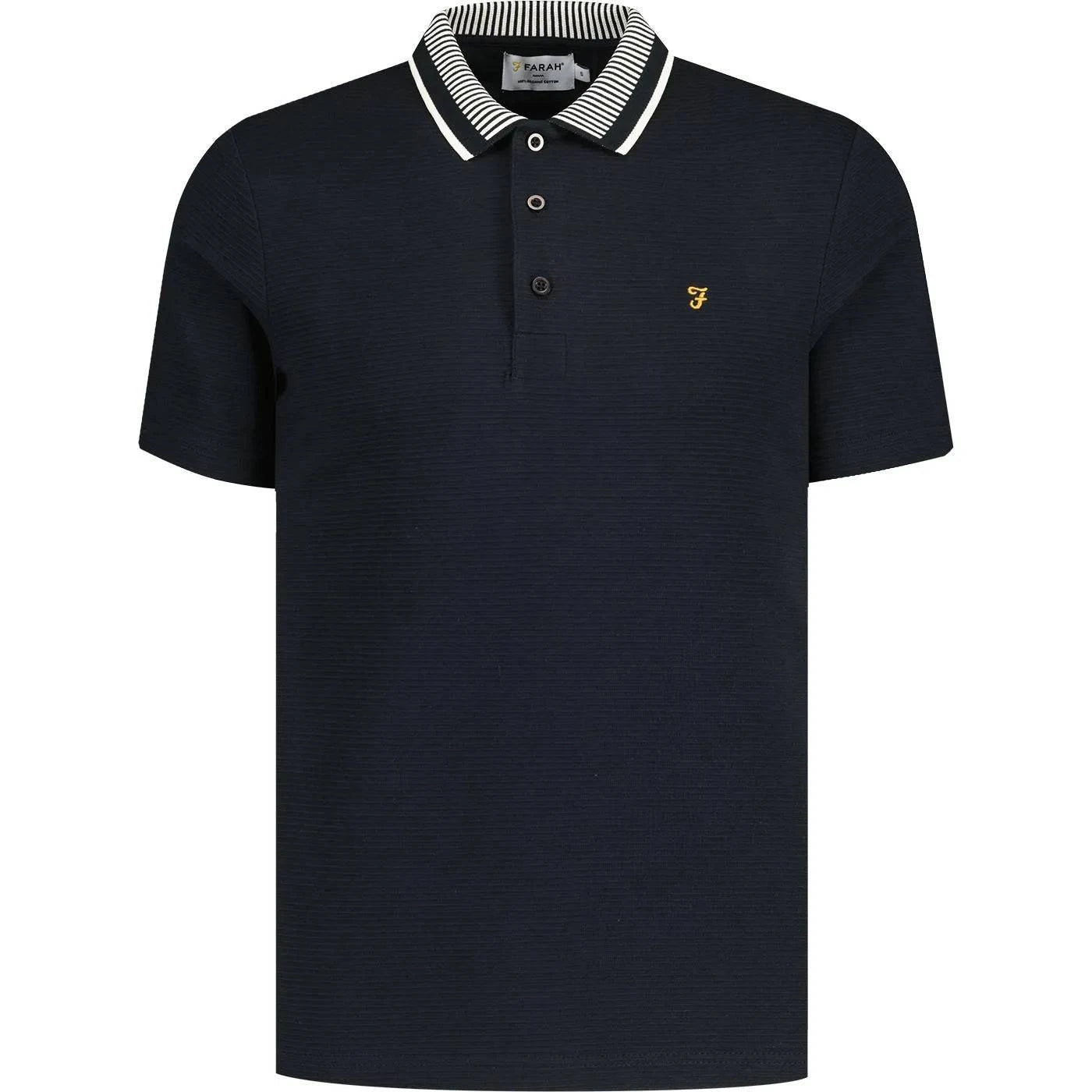 Farah Levy Ottoman SS Polo In True Navy - RD1 Clothing