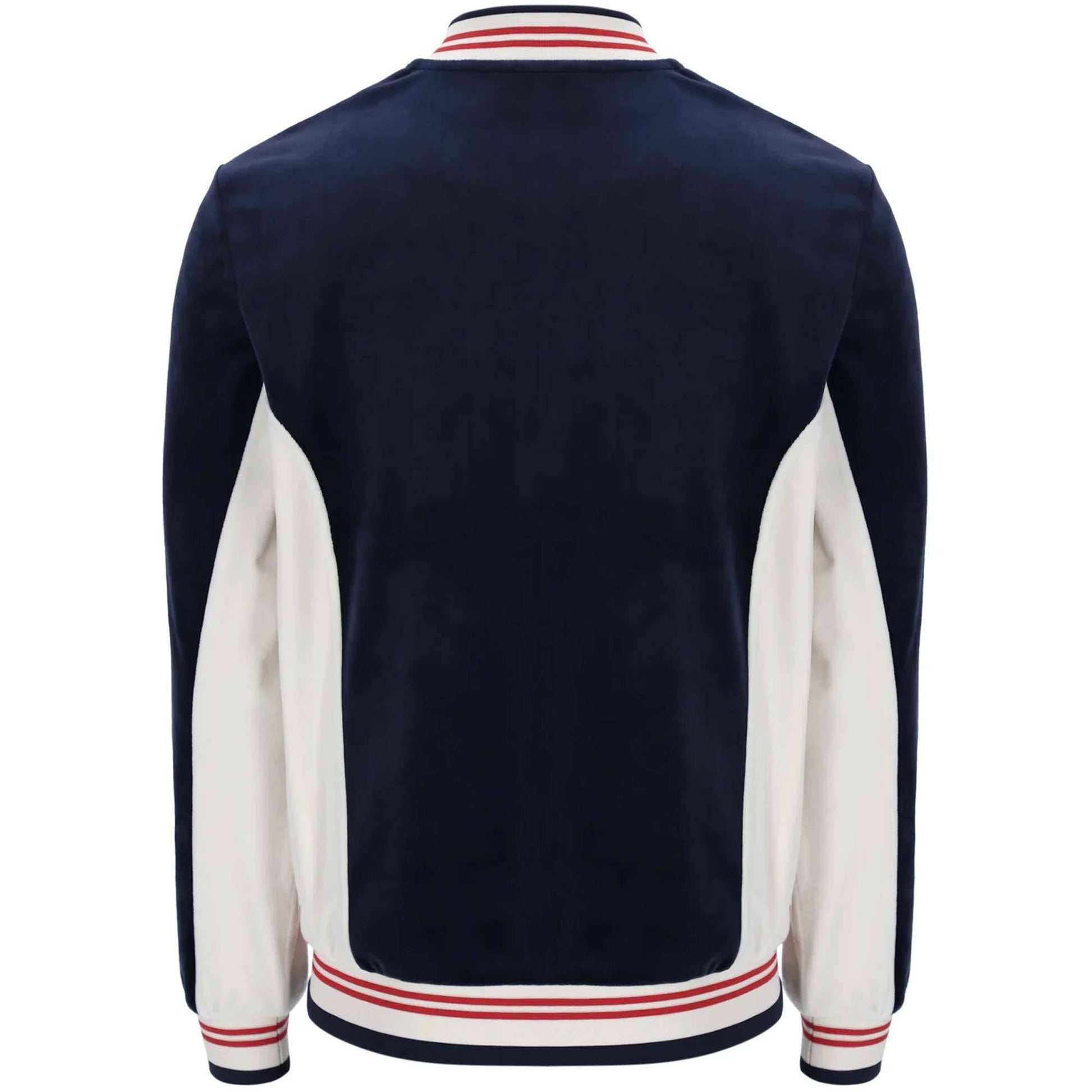 Fila Miguel Velour Track Top in Navy/White/Red - RD1 Clothing