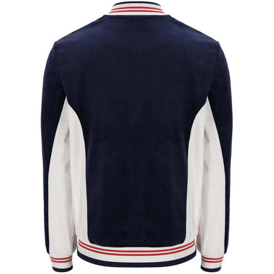 Fila Miguel Velour Track Top in Navy/White/Red - RD1 Clothing