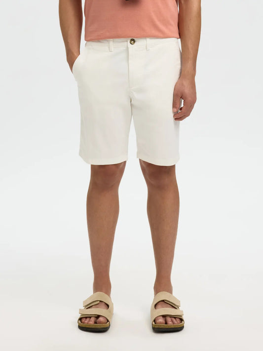 Selected Slim-Miles Flex Chino Shorts White - RD1 Clothing