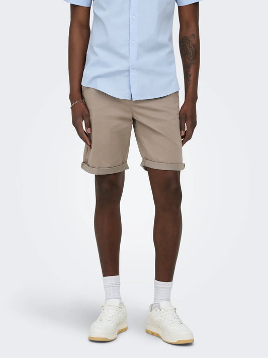 Only & Sons Onssaul Chino Short Desert Taupe