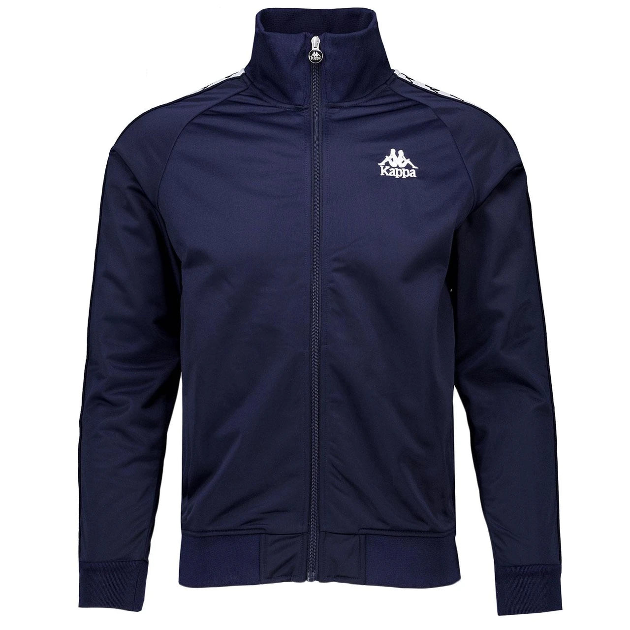 Navy Kappa Lyman Track Top with zip front and logo details, made from sporty fabric, designed for athletic and casual wear.