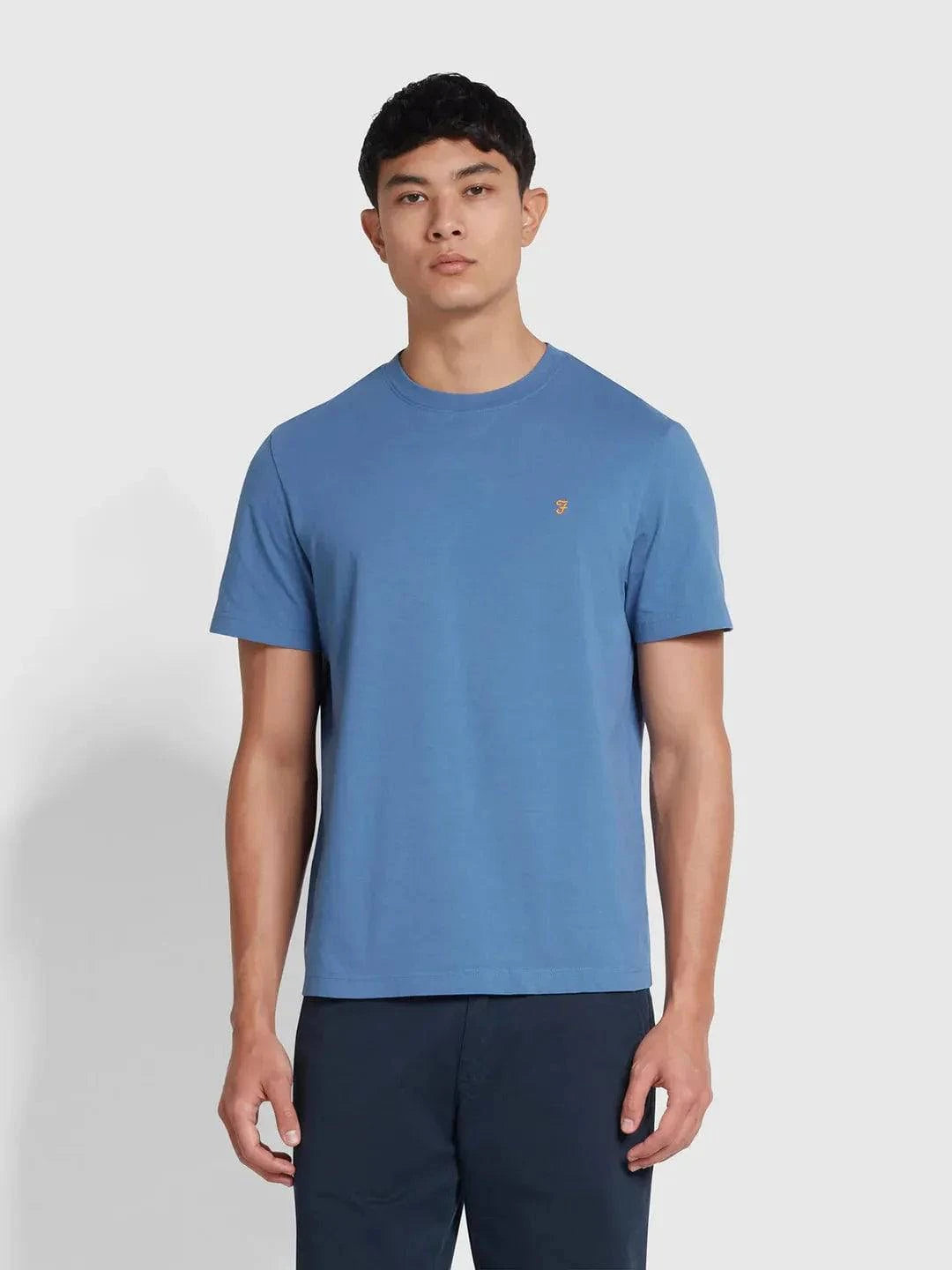 Farah Danny Reg SS Tee In Sheaf Blue - RD1 Clothing
