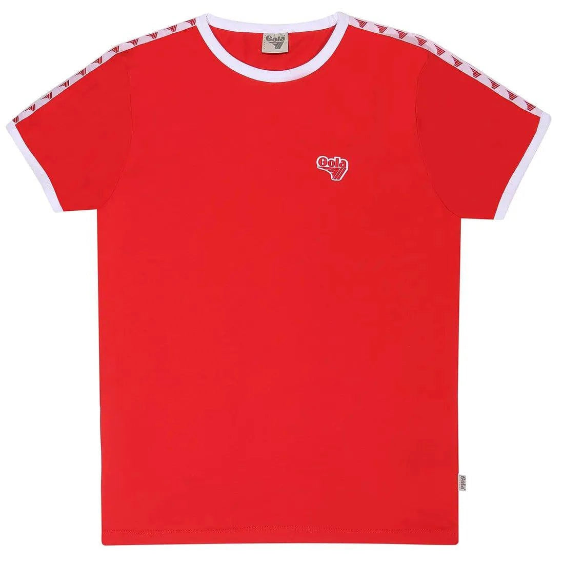 Gola Logo Taped Ringer T-Shirt Red - RD1 Clothing