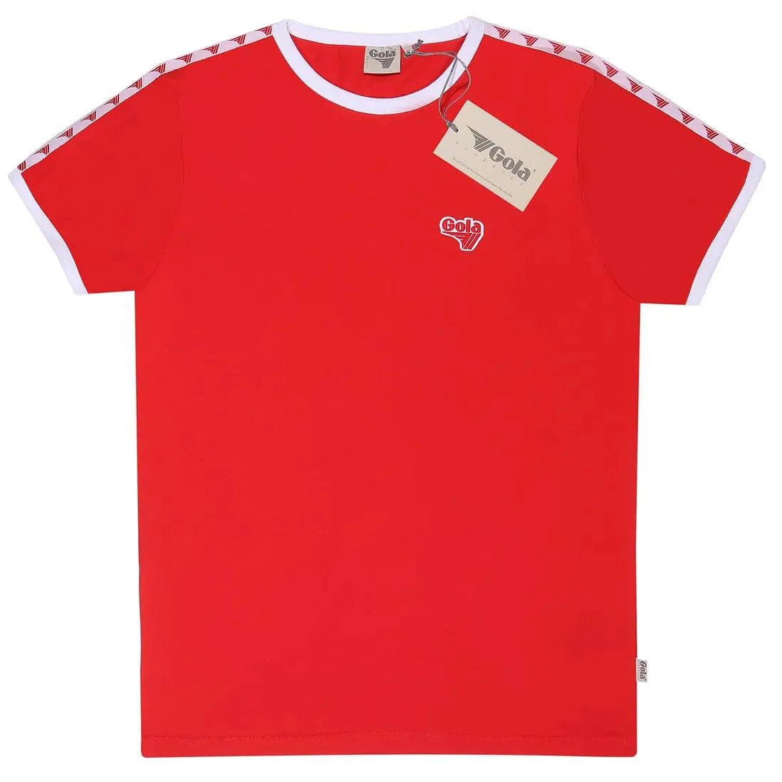 Gola Logo Taped Ringer T-Shirt Red - RD1 Clothing