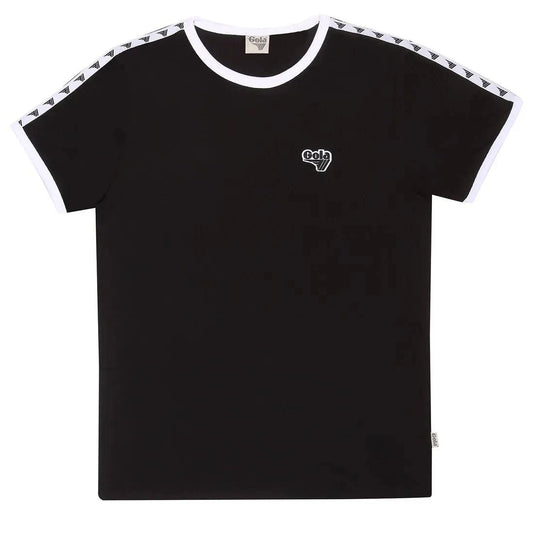 Gola Logo Taped Ringer T-Shirt Black - RD1 Clothing