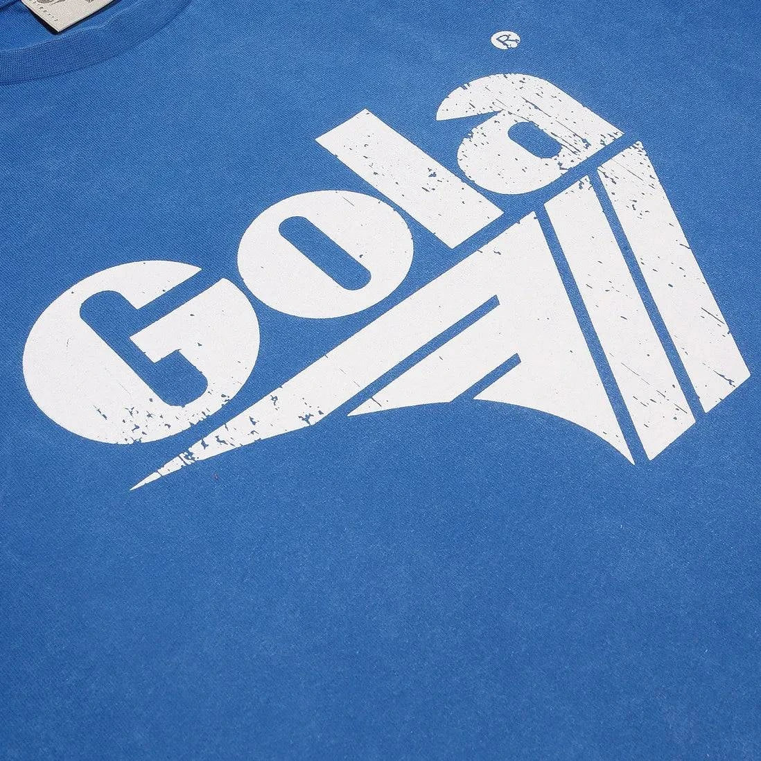 Gola Logo Print Washed T-Shirt Blue - RD1 Clothing