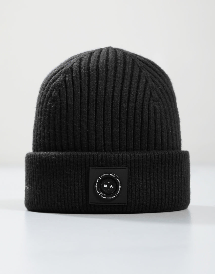 Marshall Artist Siren Cable Knit Beanie Hat Black