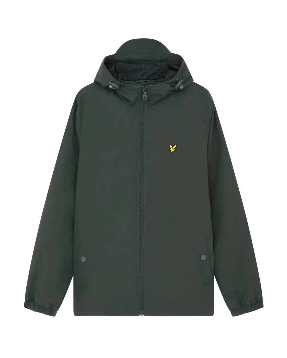 Lyle & Scott Zip Through Hooded Jacket In Gunmetal - RD1 Clothing