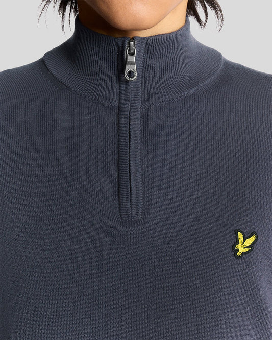 Lyle & Scott Cotton Merino 1/4 Zip Jumper Graystone - RD1 Clothing