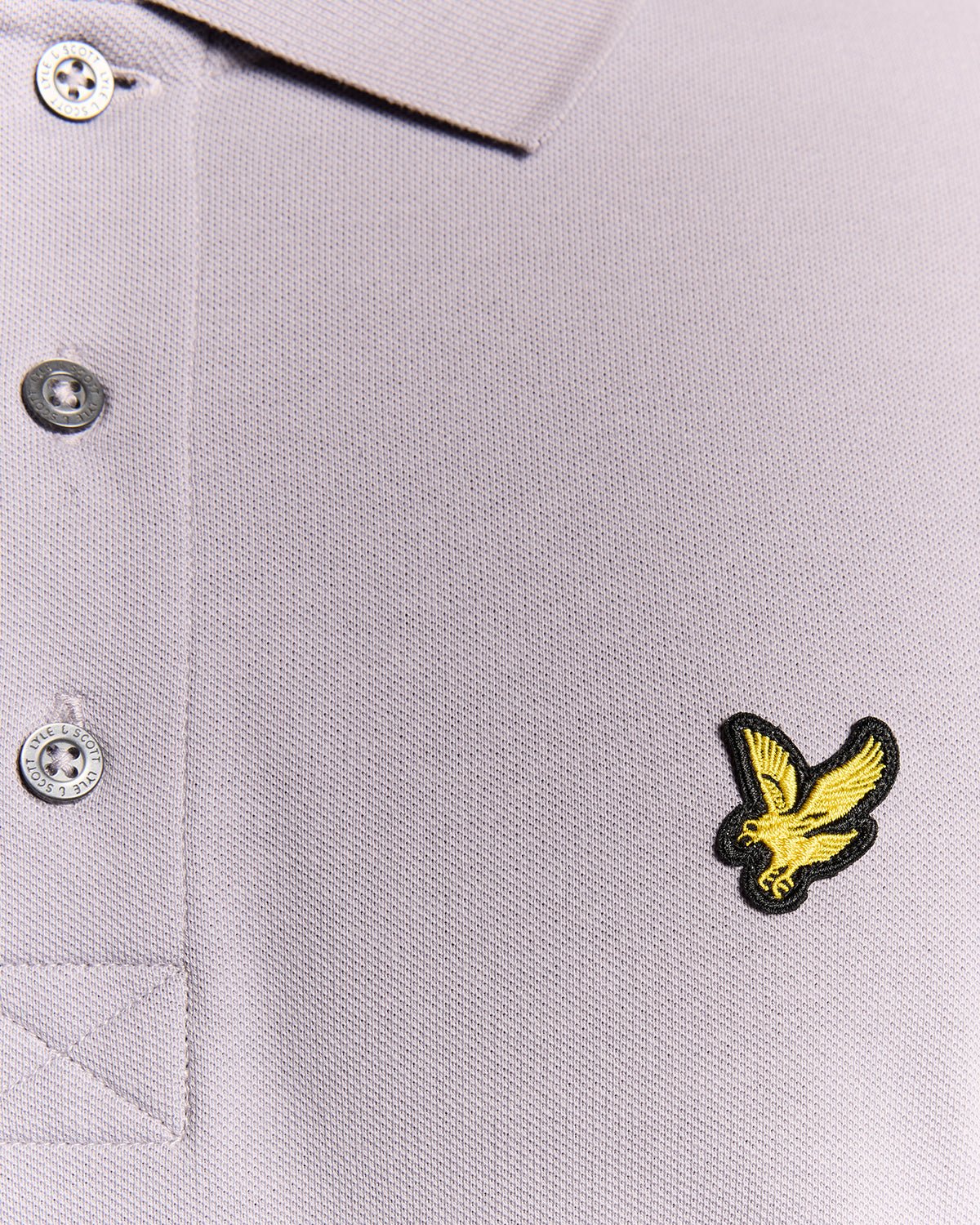 Lyle & Scott Cotton Polo Shirt Ash Lilac - RD1 Clothing