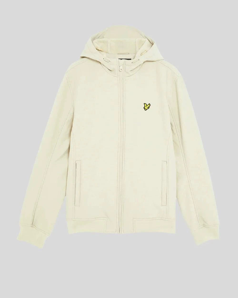 Lyle & Scott Fleece Back Softshell Jacket Grey Taupe - RD1 Clothing
