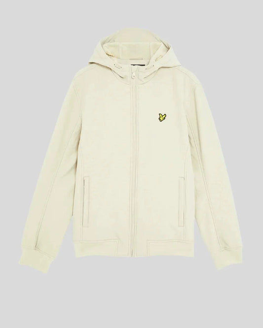 Lyle & Scott Fleece Back Softshell Jacket Grey Taupe - RD1 Clothing