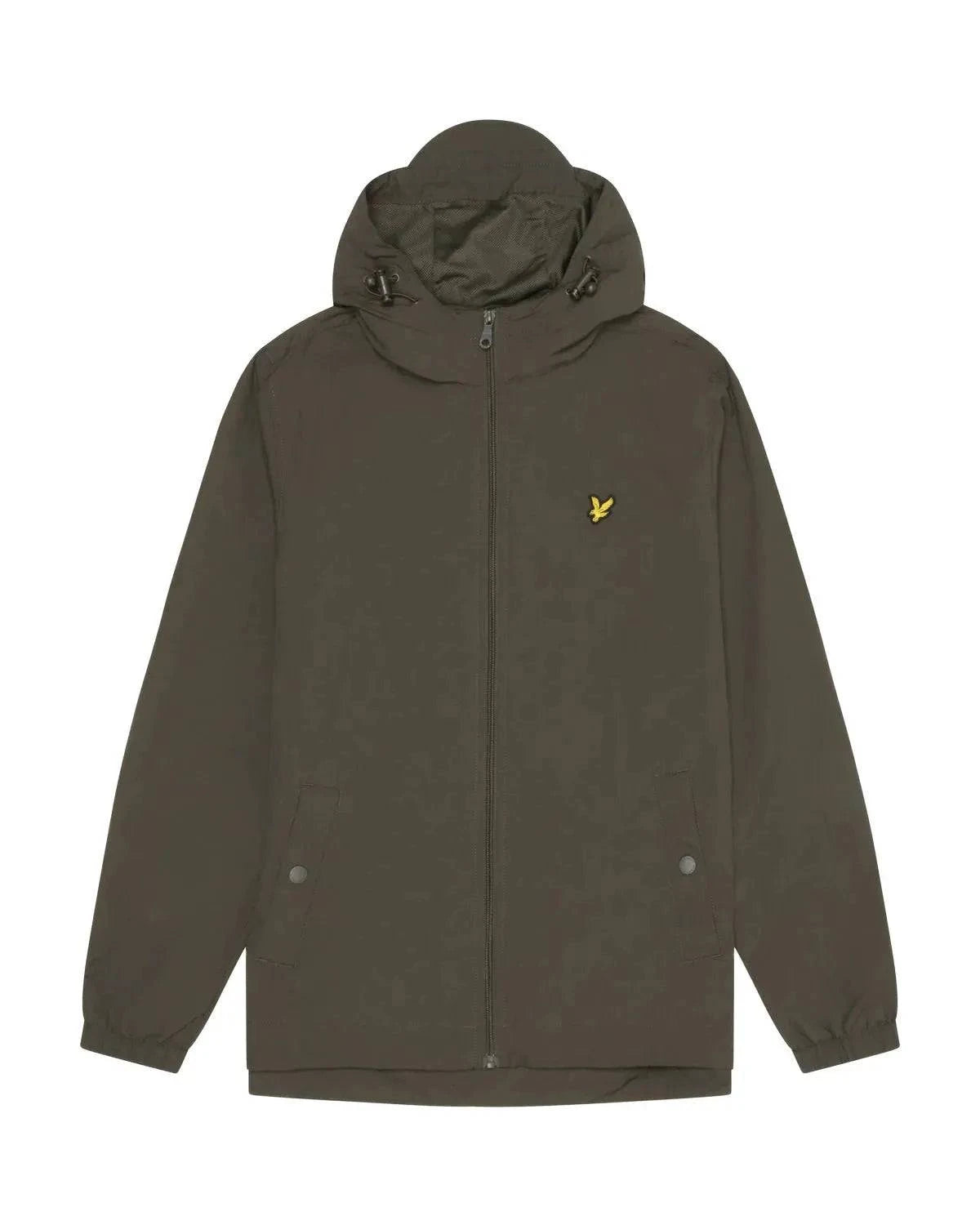 Lyle & Scott Zip Through Hooded Jacket In Olive - RD1 Clothing