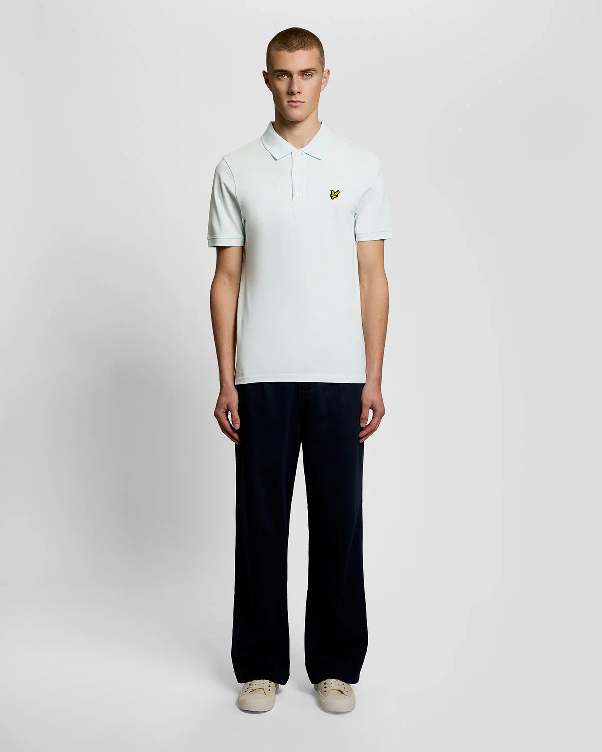 Lyle & Scott Cotton Polo Shirt Blue Ice
