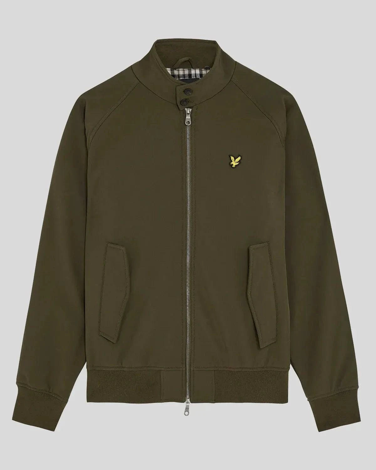 Lyle & Scott Softshell Harrington Jacket In Olive - RD1 Clothing