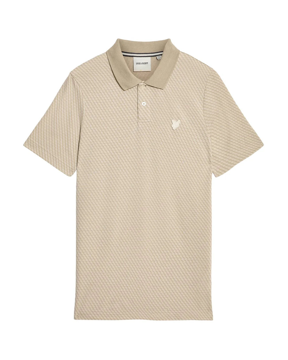 Lyle & Scott Graphic Jacquard Polo Shirt Stone