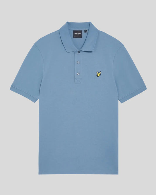 Lyle & Scott Cotton Polo Shirt Ocean Sky - RD1 Clothing