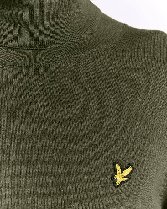 Lyle & Scott Cotton Merino Turtleneck Jumper Deep Depths - RD1 Clothing