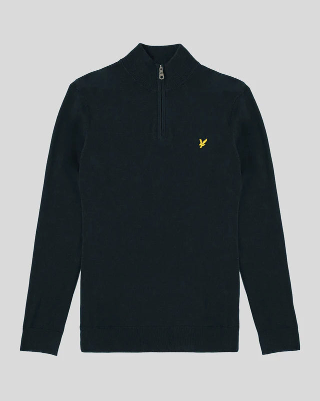 Lyle & Scott Cotton 1/4 Zip Jumper Navy
