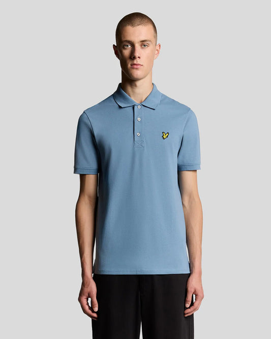 Lyle & Scott Cotton Polo Shirt Ocean Sky - RD1 Clothing