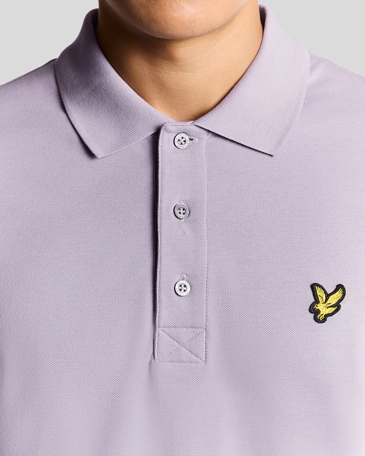 Lyle & Scott Cotton Polo Shirt Ash Lilac - RD1 Clothing
