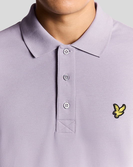 Lyle & Scott Cotton Polo Shirt Ash Lilac - RD1 Clothing