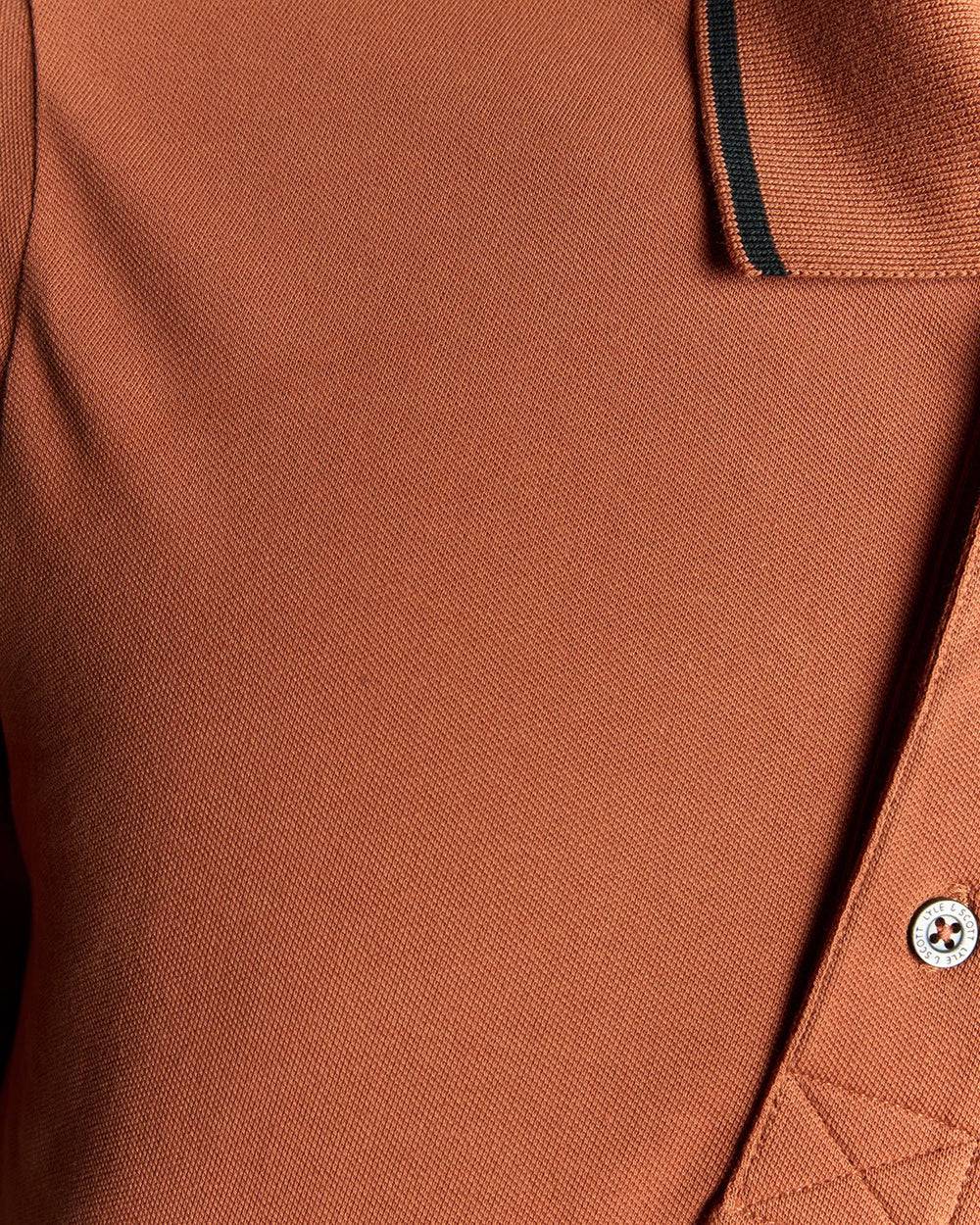 Lyle & Scott Tipped Polo Shirt Brick/ Dark Navy - RD1 Clothing