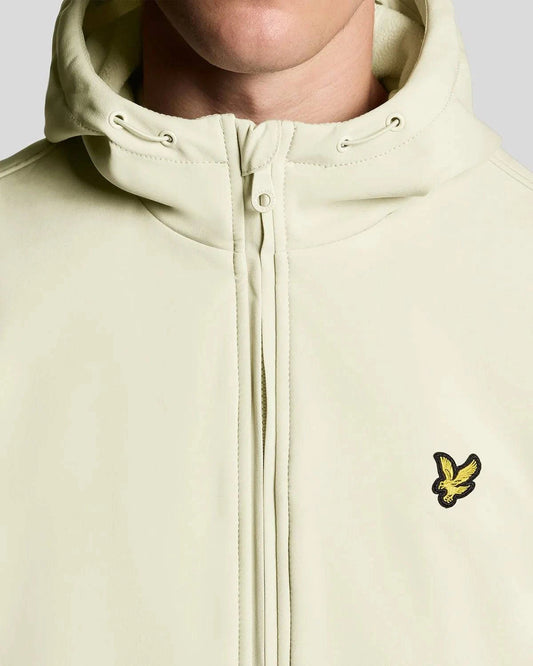 Lyle & Scott Fleece Back Softshell Jacket Grey Taupe - RD1 Clothing