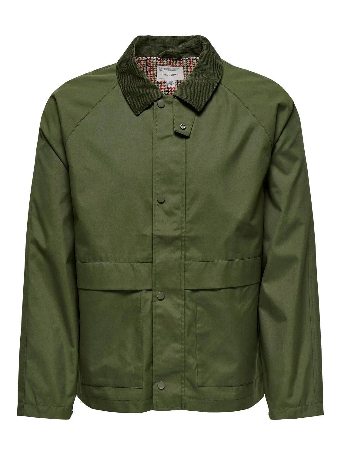 Only & Sons Onskosmo Life Jacket in Olive Green - RD1 Clothing