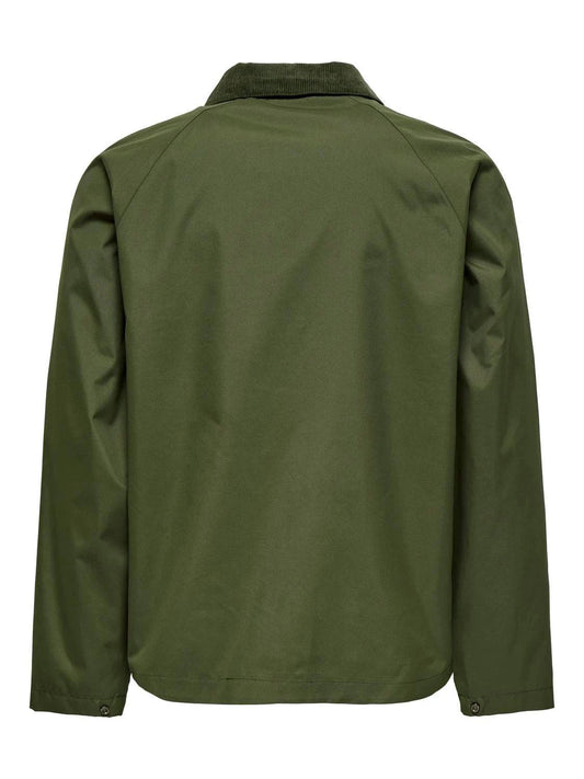 Only & Sons Onskosmo Life Jacket in Olive Green - RD1 Clothing