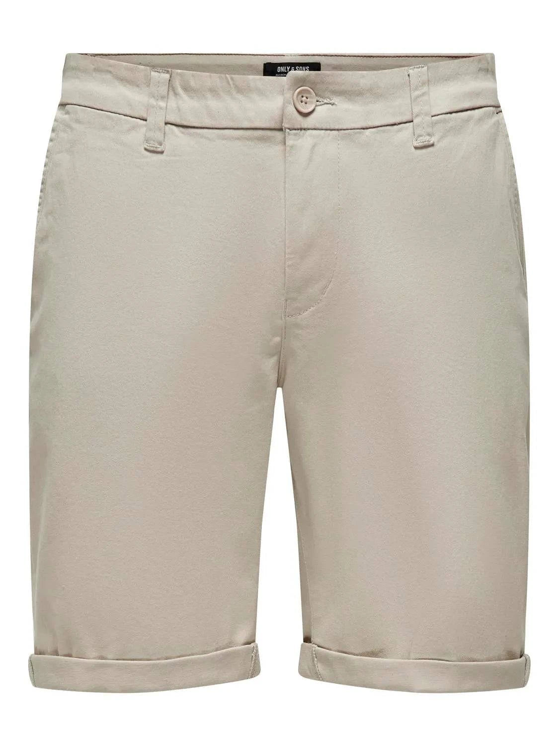 Only & Sons Peter Chino Shorts Silver Lining
