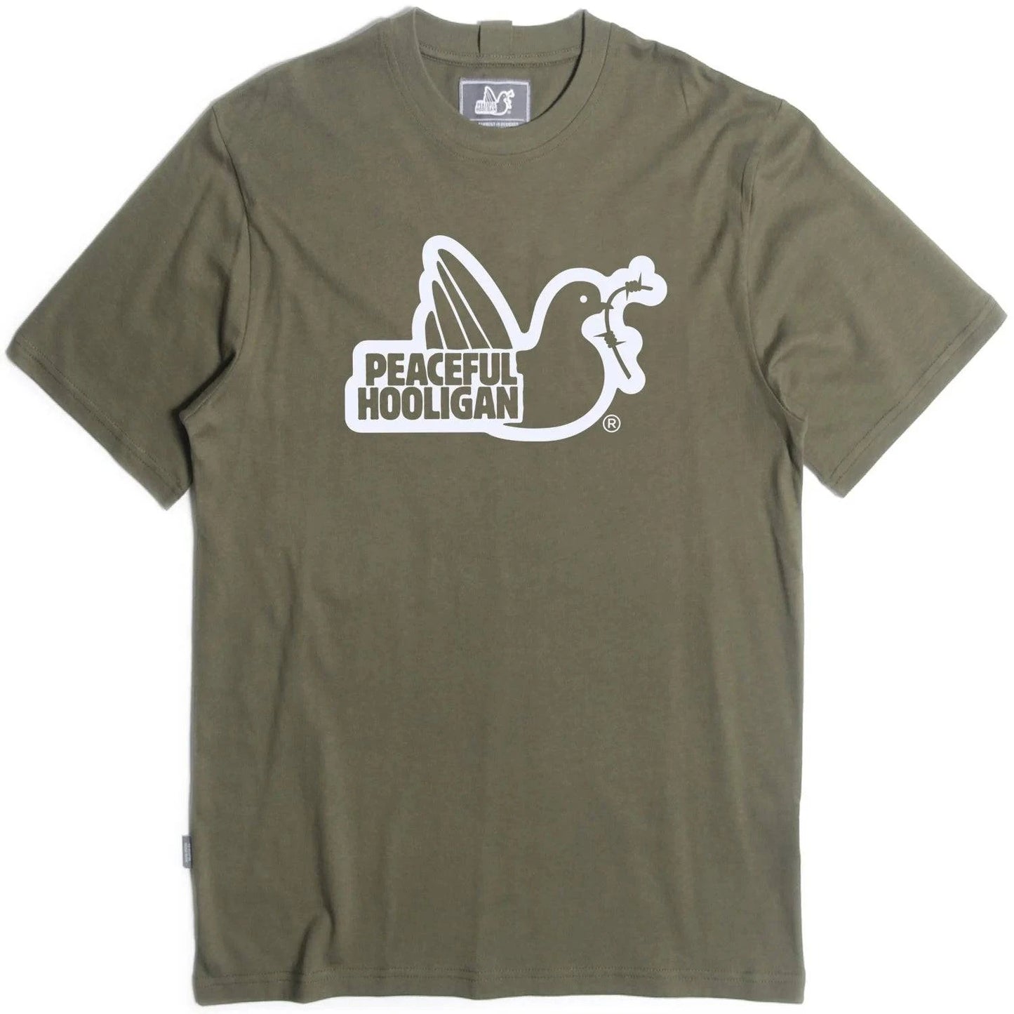 Peaceful Hooligan Outline T-Shirt Olive - RD1 Clothing