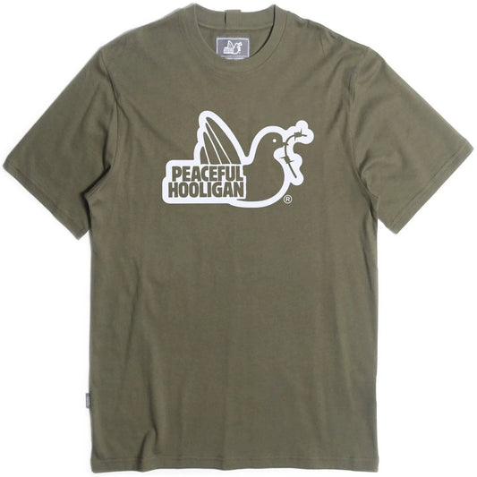 Peaceful Hooligan Outline T-Shirt Olive - RD1 Clothing